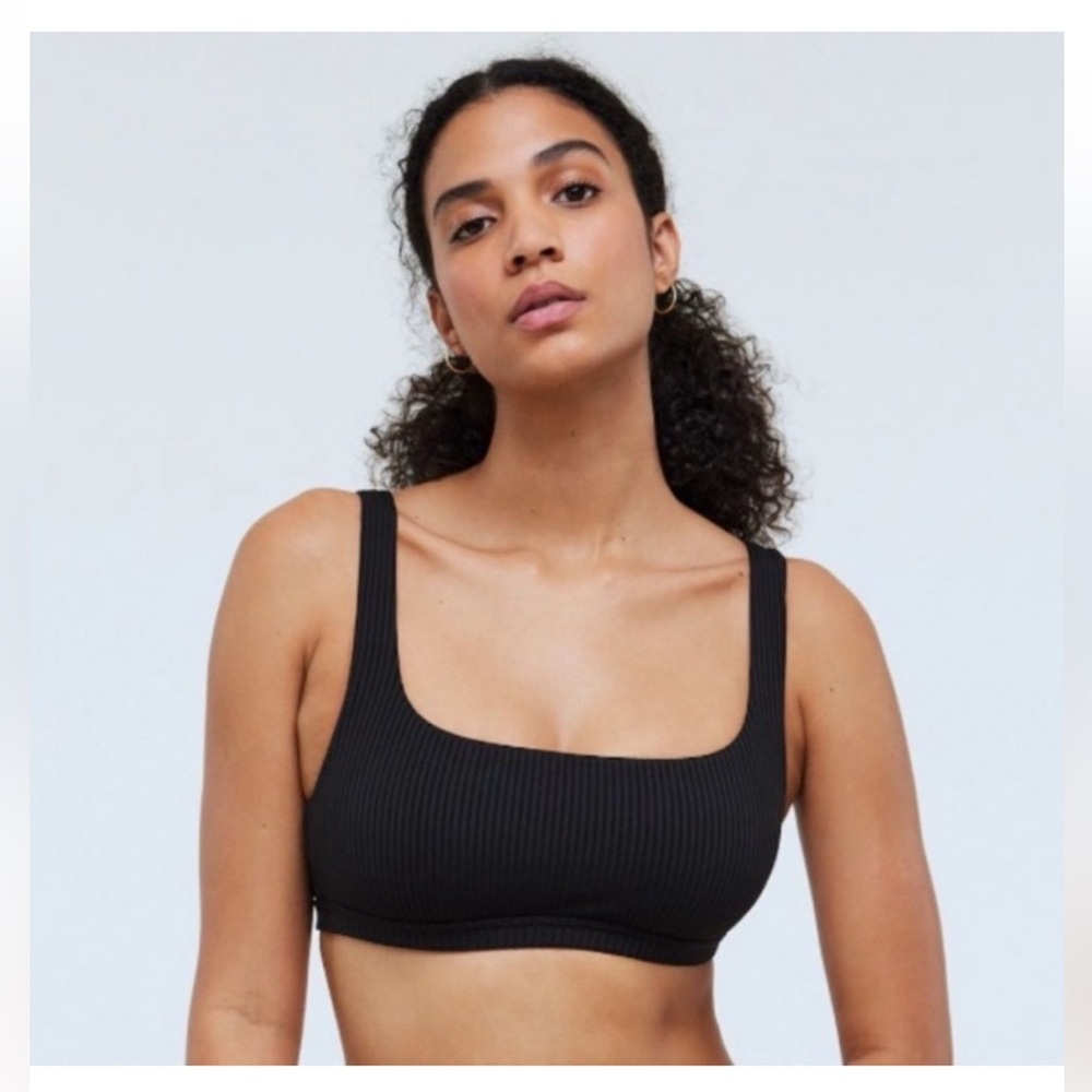 Madewell Swim 1X Bikini Top Black